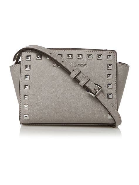 michael kors grey handbag|michael kors gray crossbody.